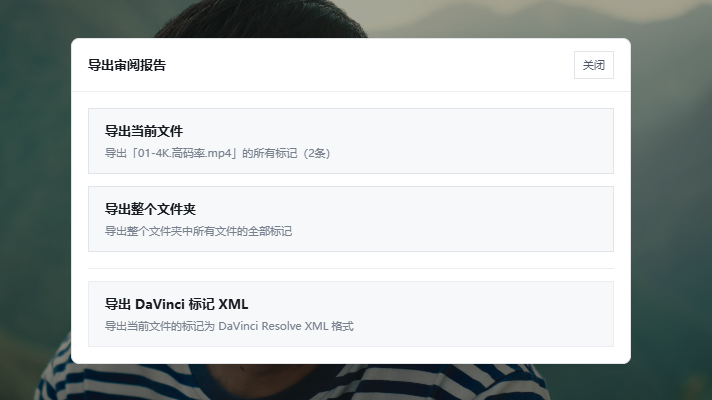 DaVinci Resolve 标记导出